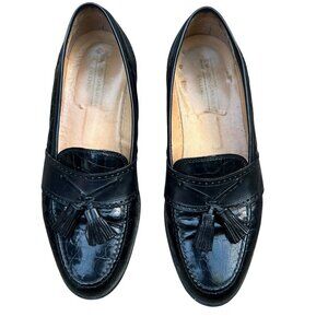 Johnston & Murphy Cellini Italian Black Dress Tassel Dress Shoes Size 9 M